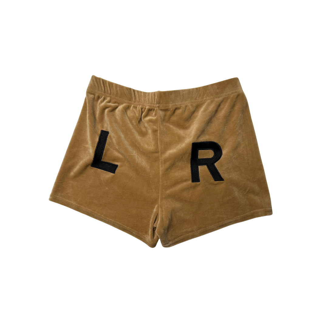 "Left Right" Tan Shorts