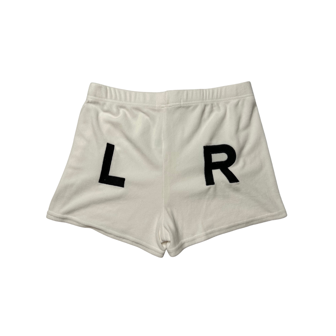 "Left Right" White Shorts